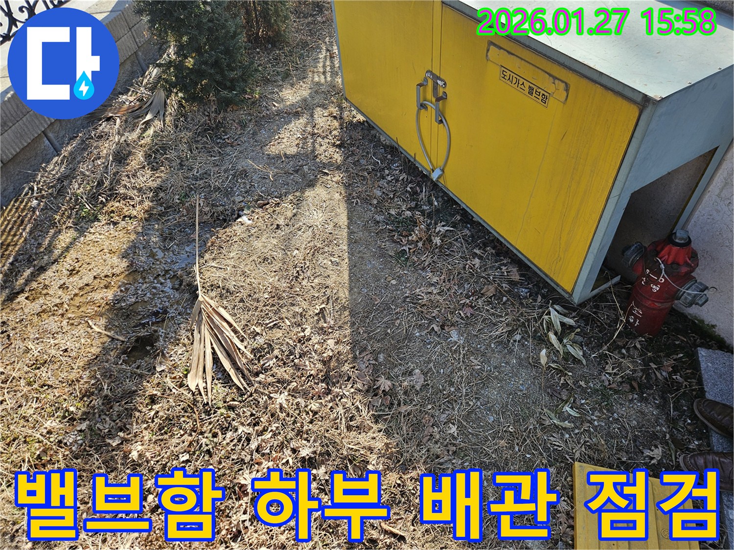 경기 성남 분당 누수-도시가스 밸브함 하부 배관 누수-정밀 점검 진행