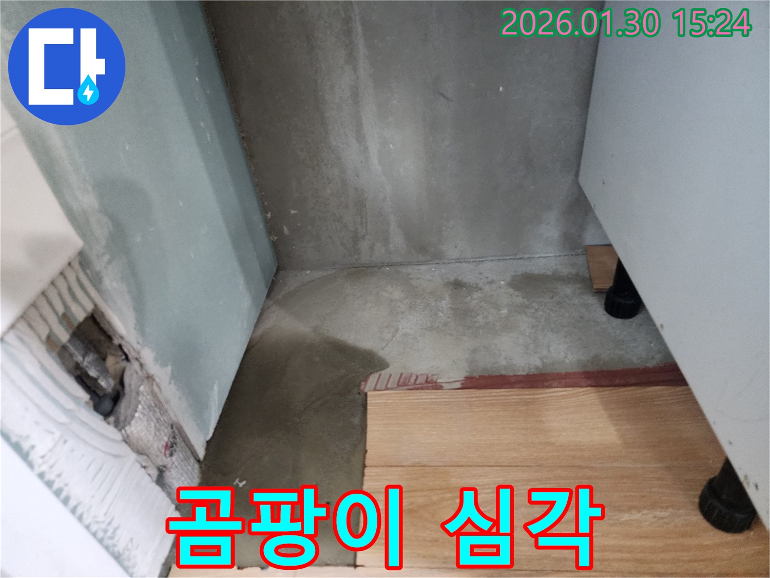 능평리 누수 - 싱크대 배수구 주변 곰팡이가 심각하다면, 누수를 의심해보세요!
