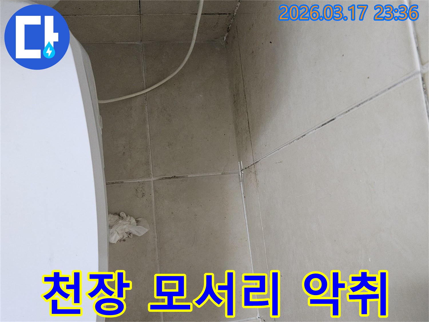 이-이미지는-천장-모서리-부분에-나타난-물자국과-검은-곰팡이를-보여주며-이는-누수로-인한-지속적인-습기-침투를-의미합니다