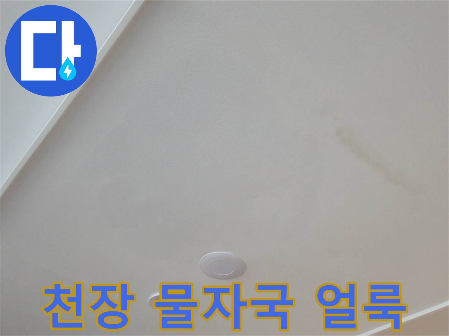 아랫집-거실-천장에-발생한-젖은-얼룩-사진