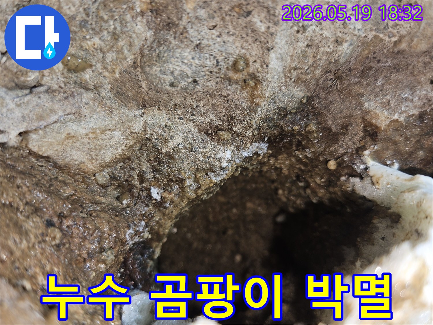 누수로-인해-발생한-벽면-곰팡이를-제거하기-위한-초기-작업-현장