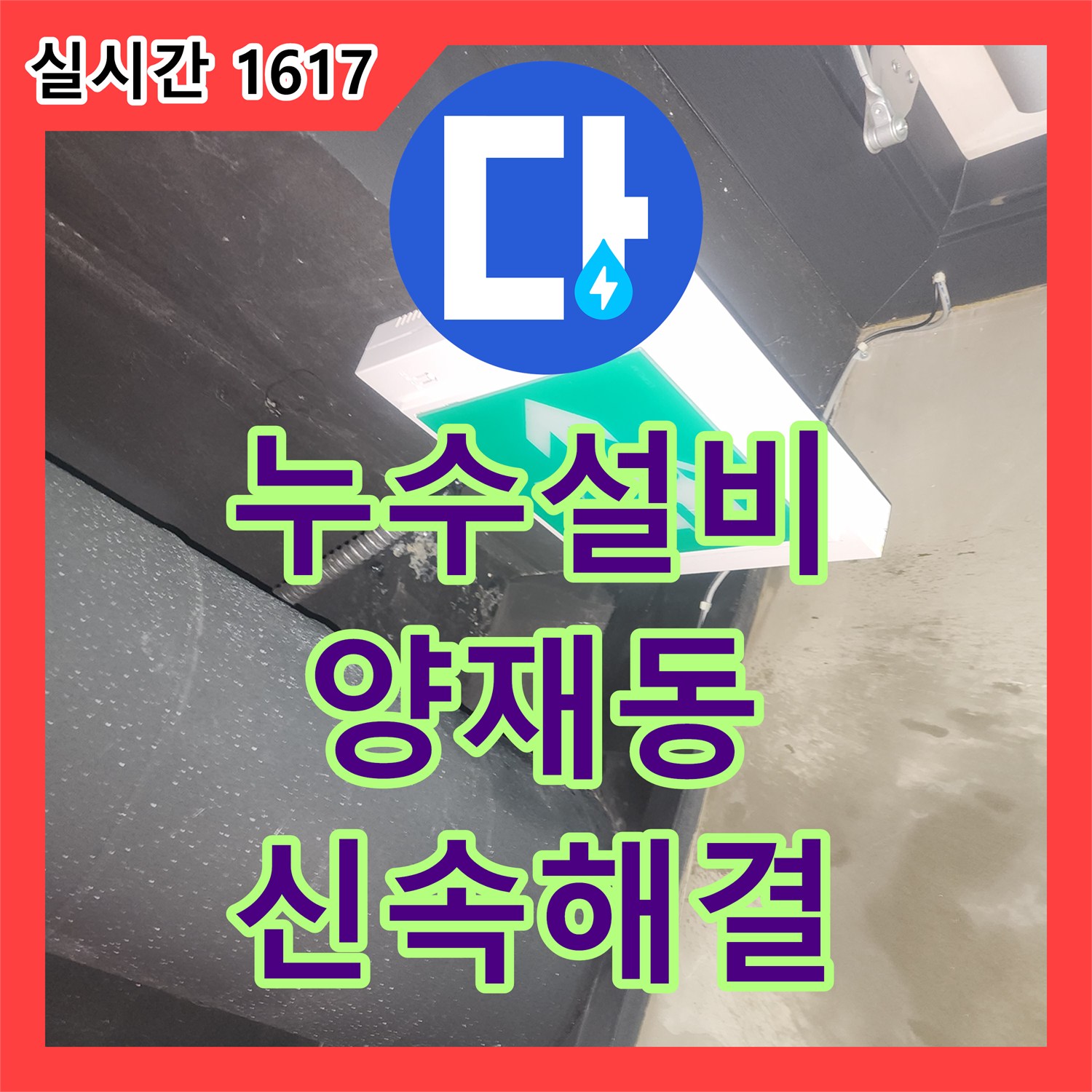 누수설비으로 아파트 천장에서 발생한 누수 문제, 신속하게 원인을 찾아 해결하는 양재동
