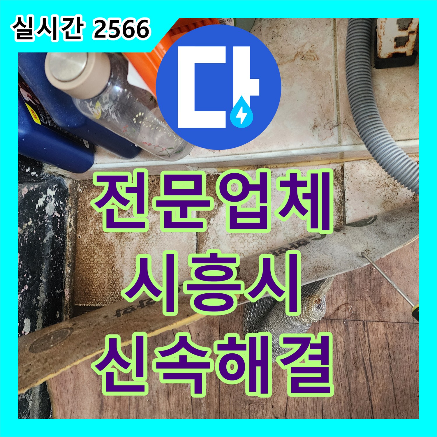 누수탐지전문업체와 함께 경기 시흥시 정왕동에서 발생한 세탁실 바닥 배수 트랩 누수, 정확히 찾아내고 완벽하게 공사한 이야기