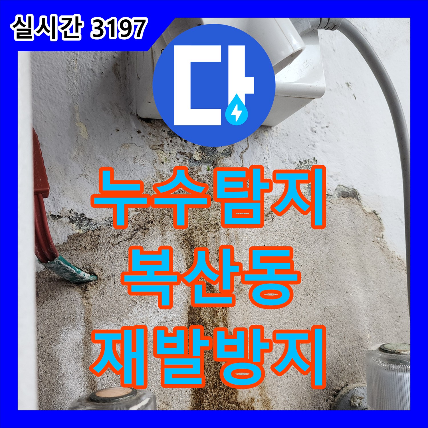 누수탐지, 물새는 소리에 잠 못 이루는 고객님을 위한 확실한 해결책 울산 복산동