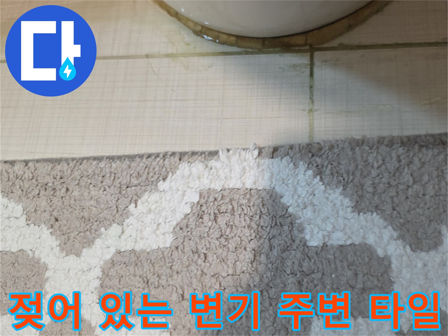 변기-옆쪽-타일-틈새로-스며나온-습기