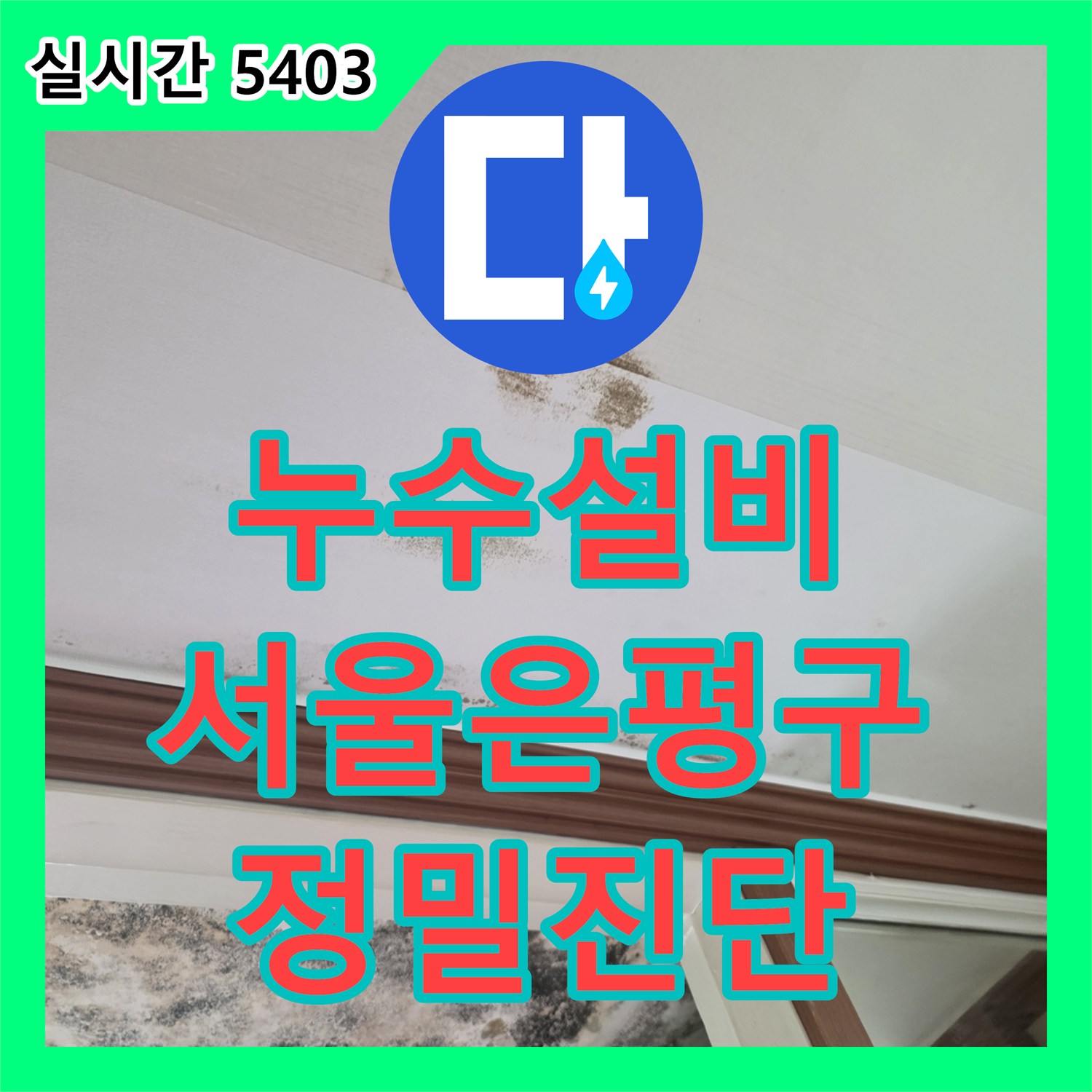누수설비 중앙난방 배관 누수로 아랫집 현관 천장에 피해가 발생한 서울시 은평구 작업 기록