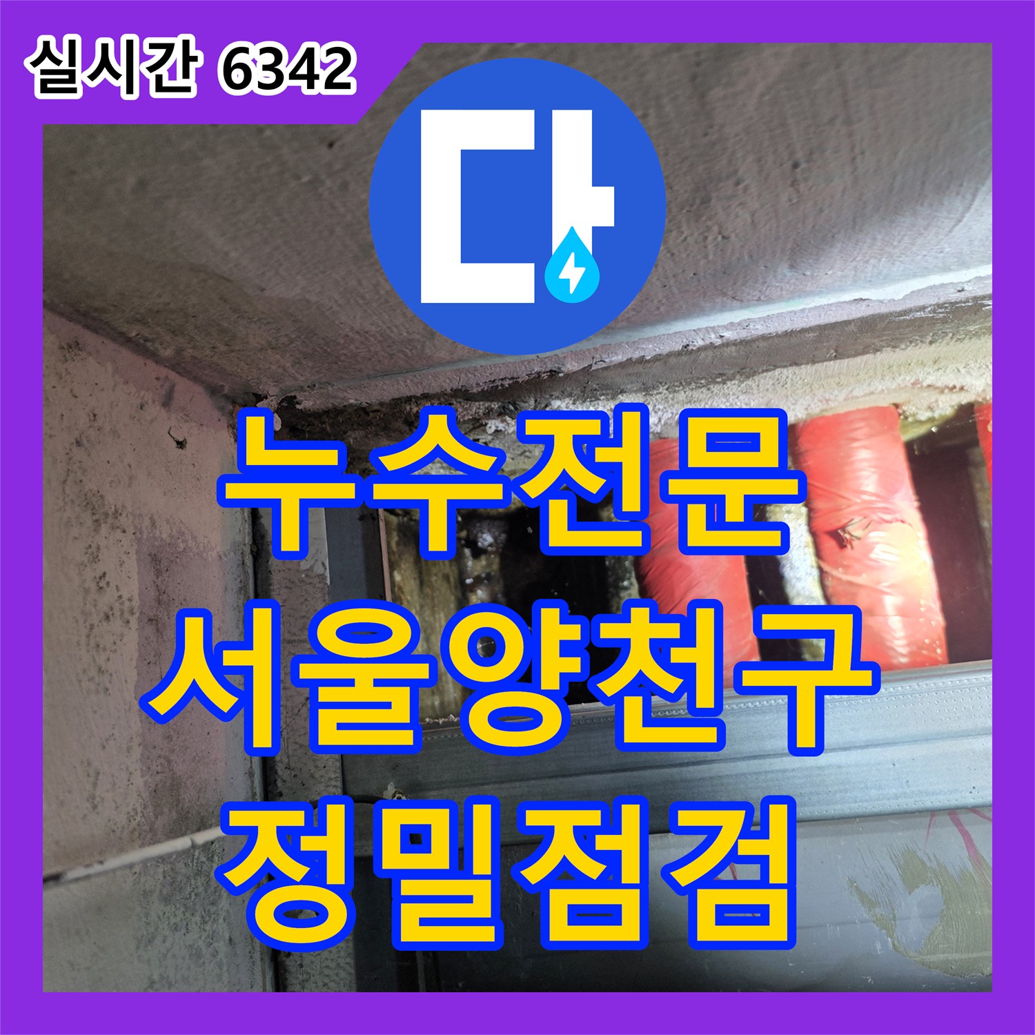 누수전문 서울 양천구 지하층 천장 낙수 현상의 원인을 찾기 위해 주방 배관을 정밀 점검했습니다