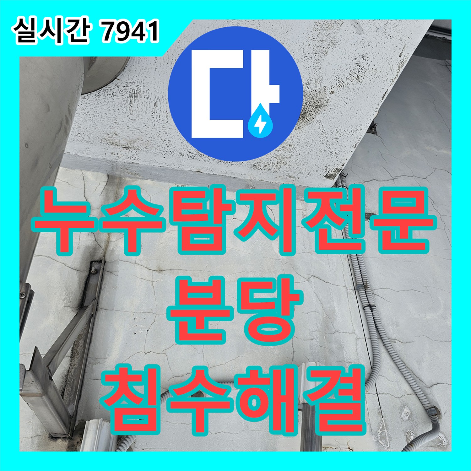 누수탐지전문 지하 1층 바닥 침수로 인한 하부 천장 누수를 해결한 성남시 분당구