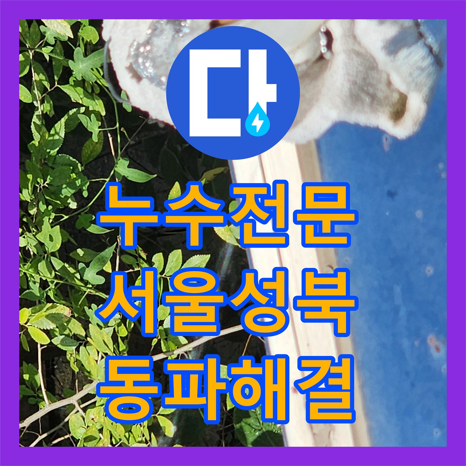 누수전문 외부 외벽 배관 부식으로 인한 누수를 정밀하게 해결한 서울 성북구 작업