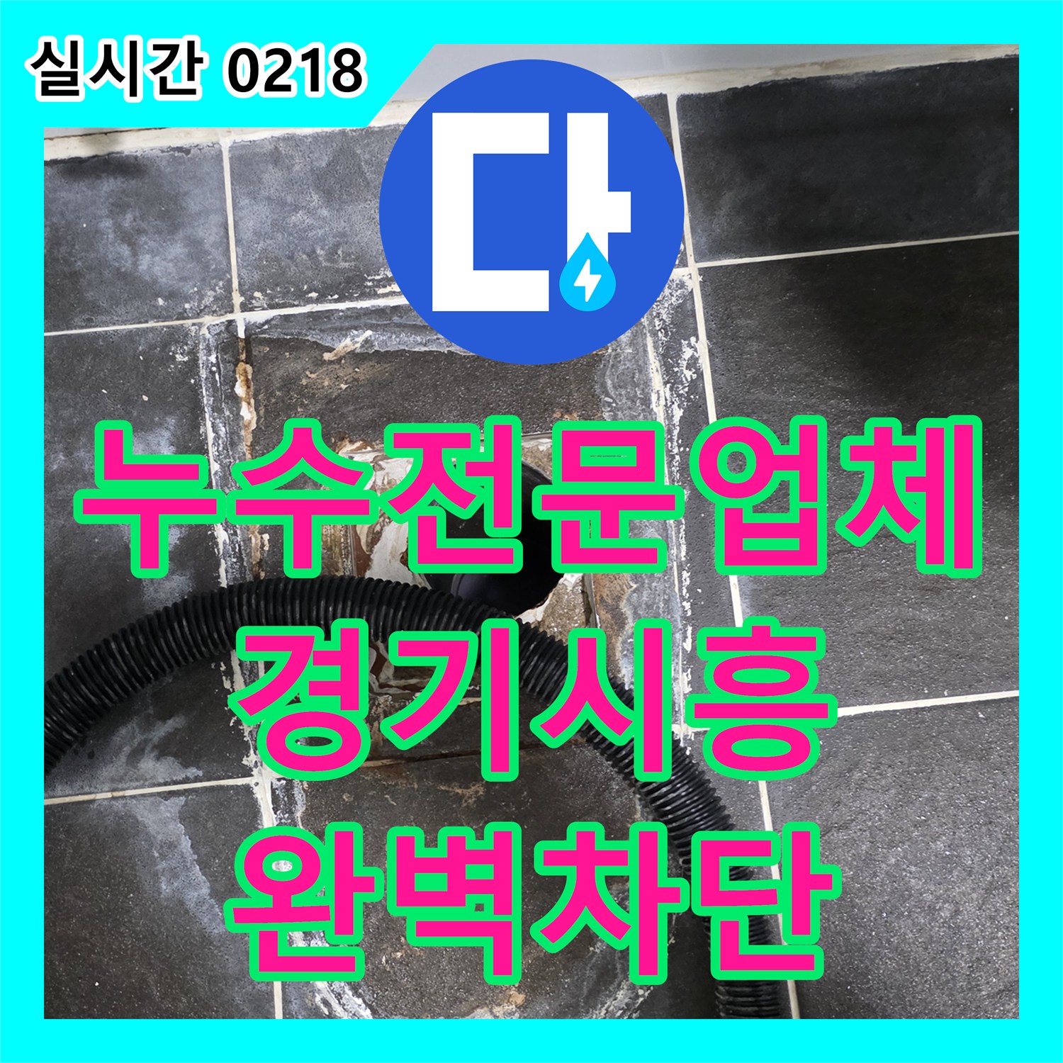누수전문업체 정밀 공압 검사 후 화장실 유가 주변 방수 불량을 해결한 경기 시흥시 현장