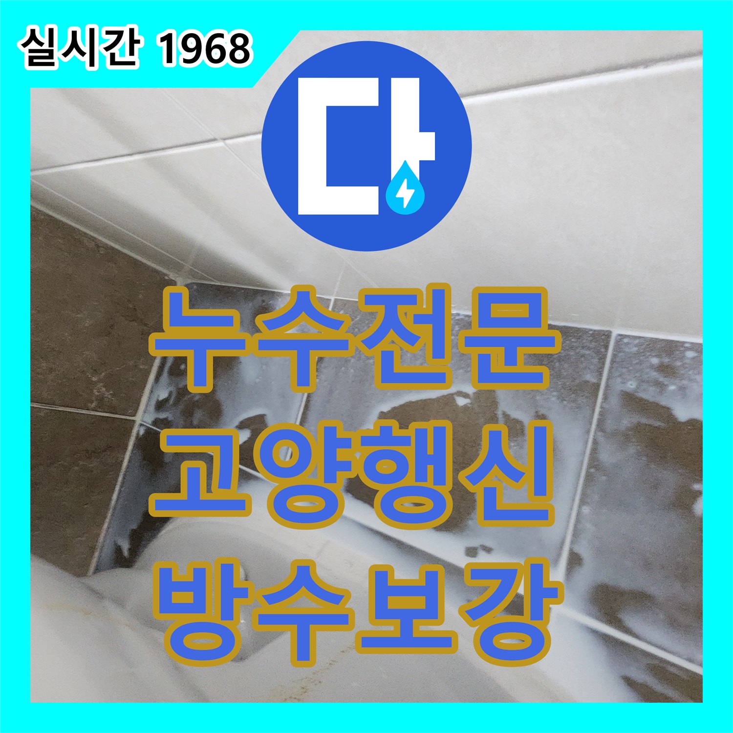 누수전문 화장실 바닥 방수층 손상으로 인한 아래층 천장 피해를 복구한 사례 경기 고양시 덕양구 행신동
