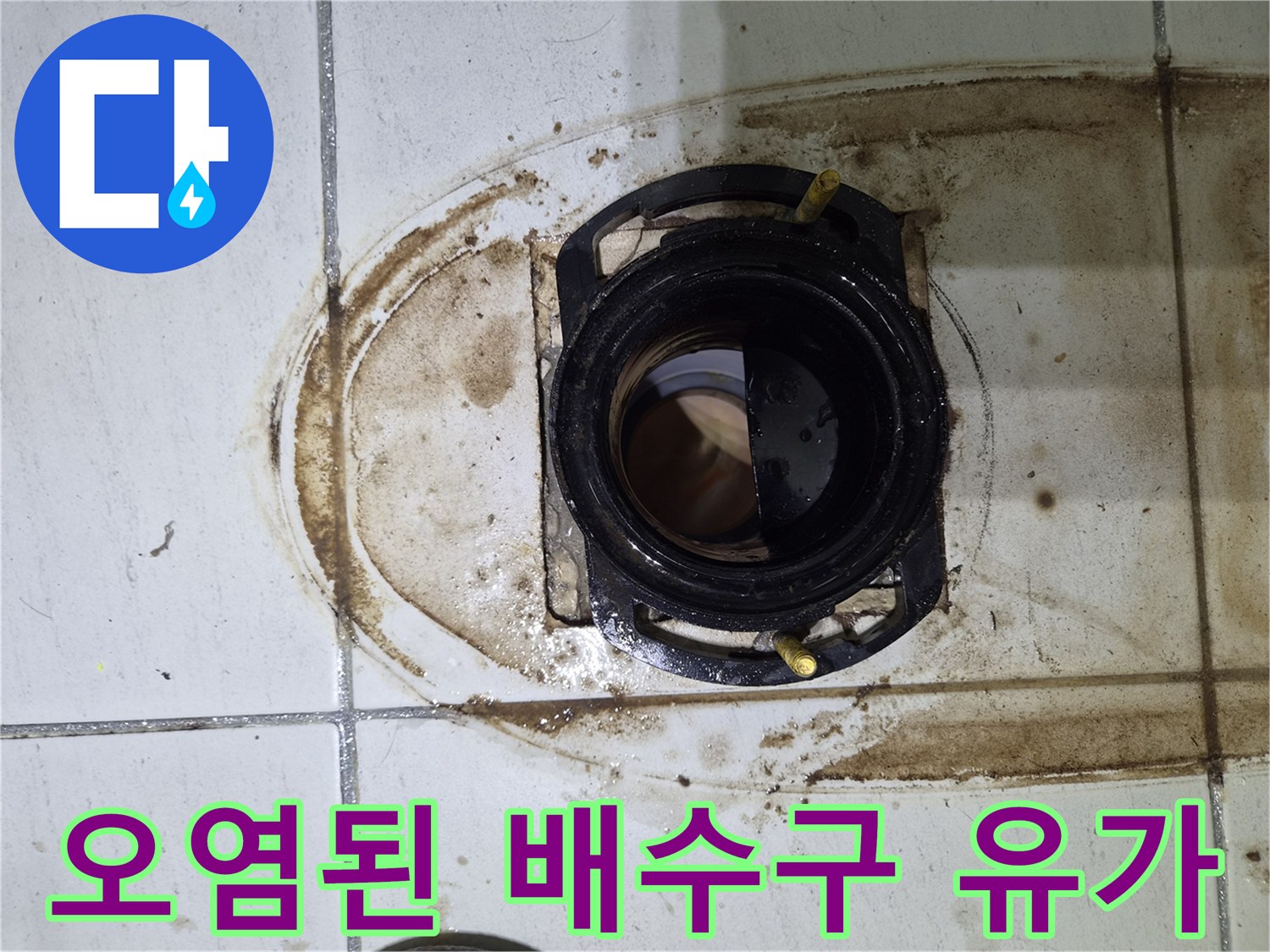배수구-주변의-심한-오염과-이물질