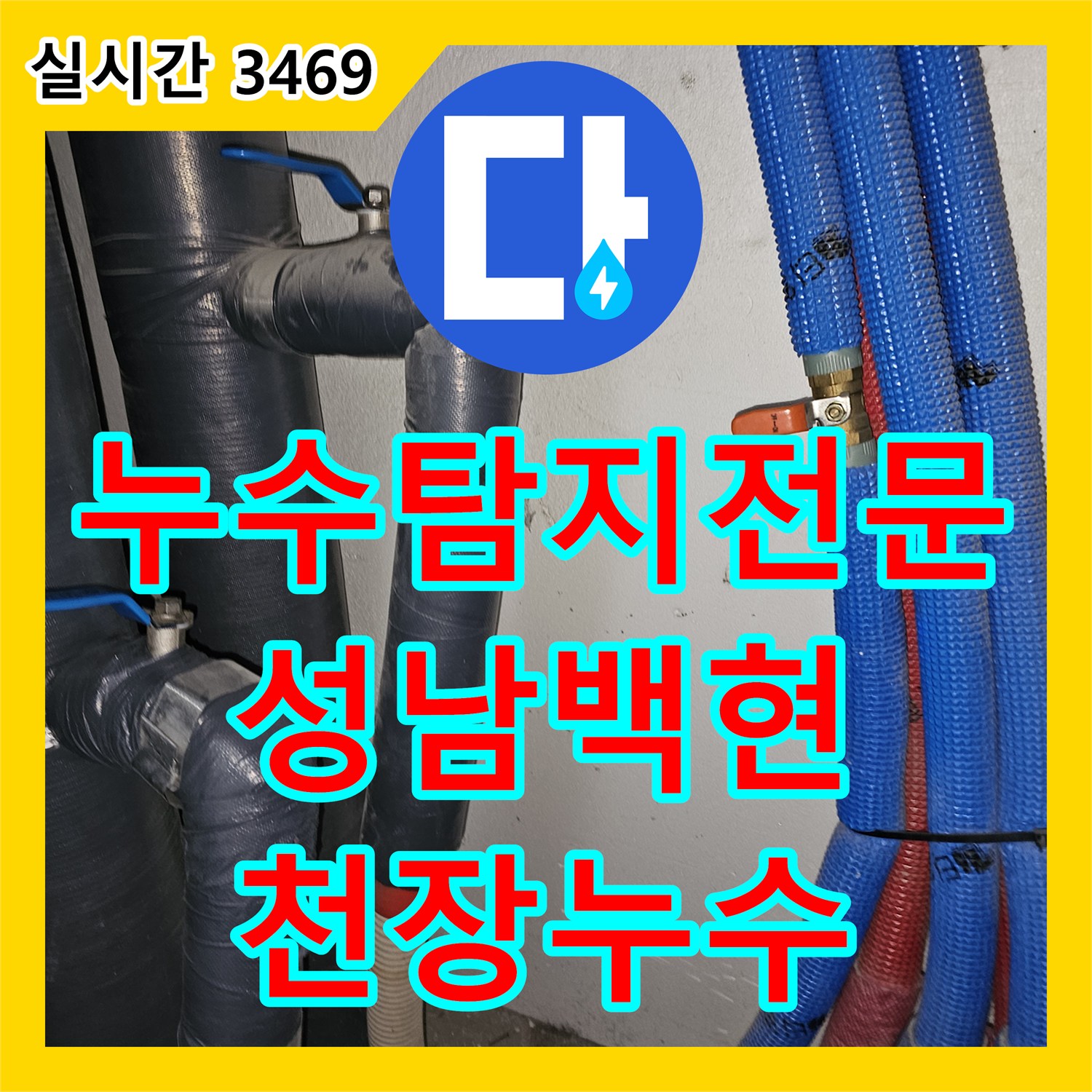 누수탐지전문 성남시 분당구 백현동 아파트 비트 타공 및 내시경 진단으로 천장 누수를 잡았습니다
