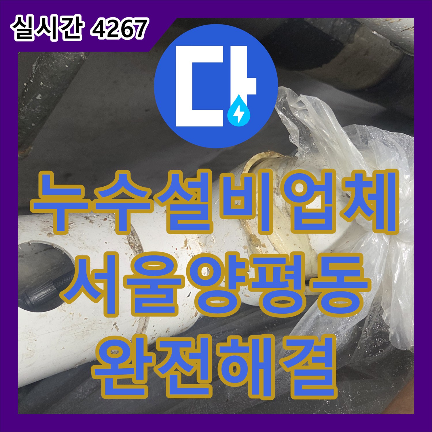 누수설비업체 화장실 사용 중단 후에도 계속되는 지하층 누수를 해결한 서울 영등포구 양평동 공사