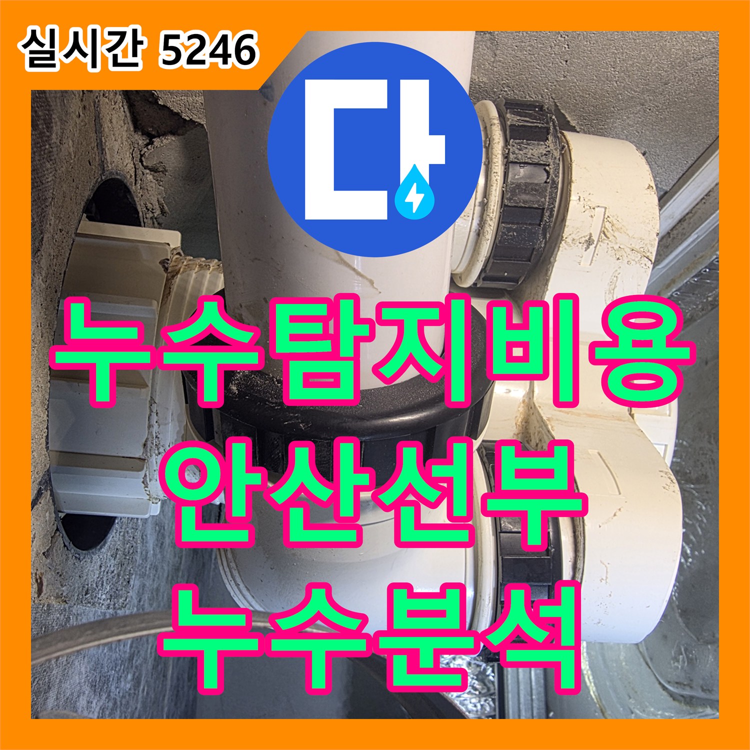 누수탐지비용 발생 전 육안 검사와 장비 진단을 통한 화장실 누수 분석 경기 안산시 단원구 선부동