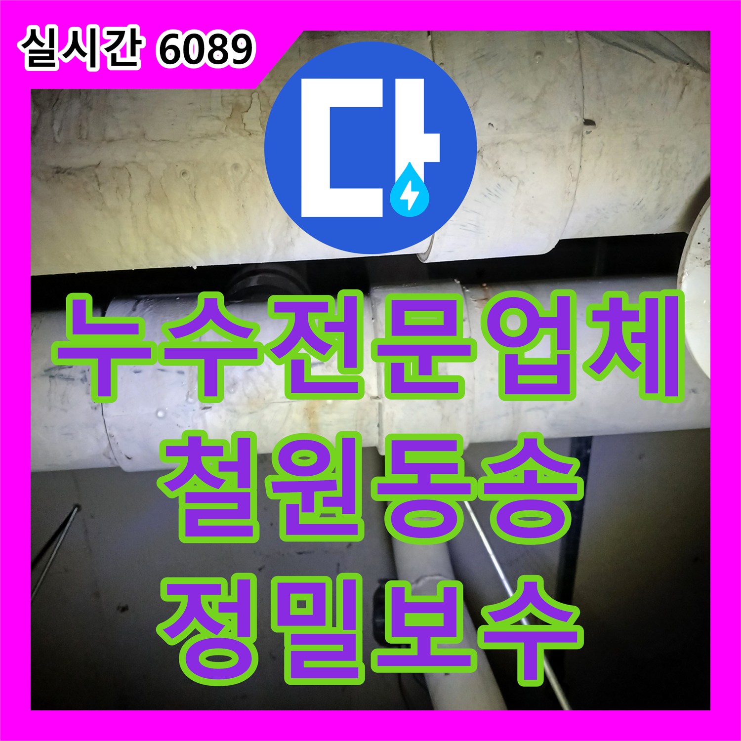 누수전문업체 빌라 하수 배관 문제로 발생한 지하 사우나 천장 누수를 정밀하게 해결한 과정 강원도 철원군 동송읍