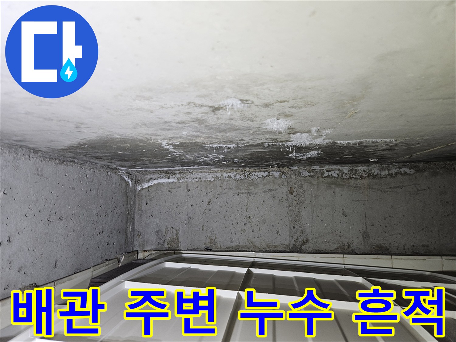 노원구 상계동-물샘으로 인해 얼룩진 천장 구조물