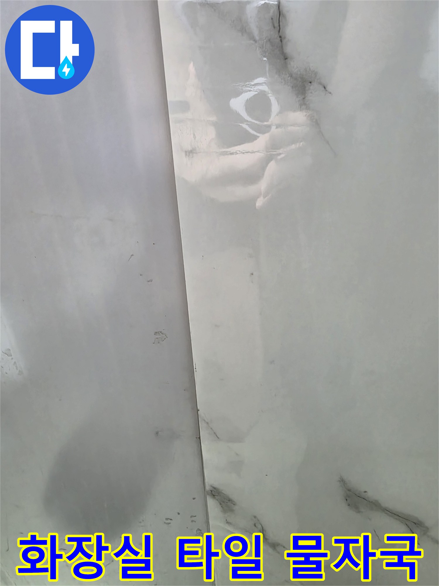 중구 남산동-화장실 천장 타일의 습기 및 물자국 현상