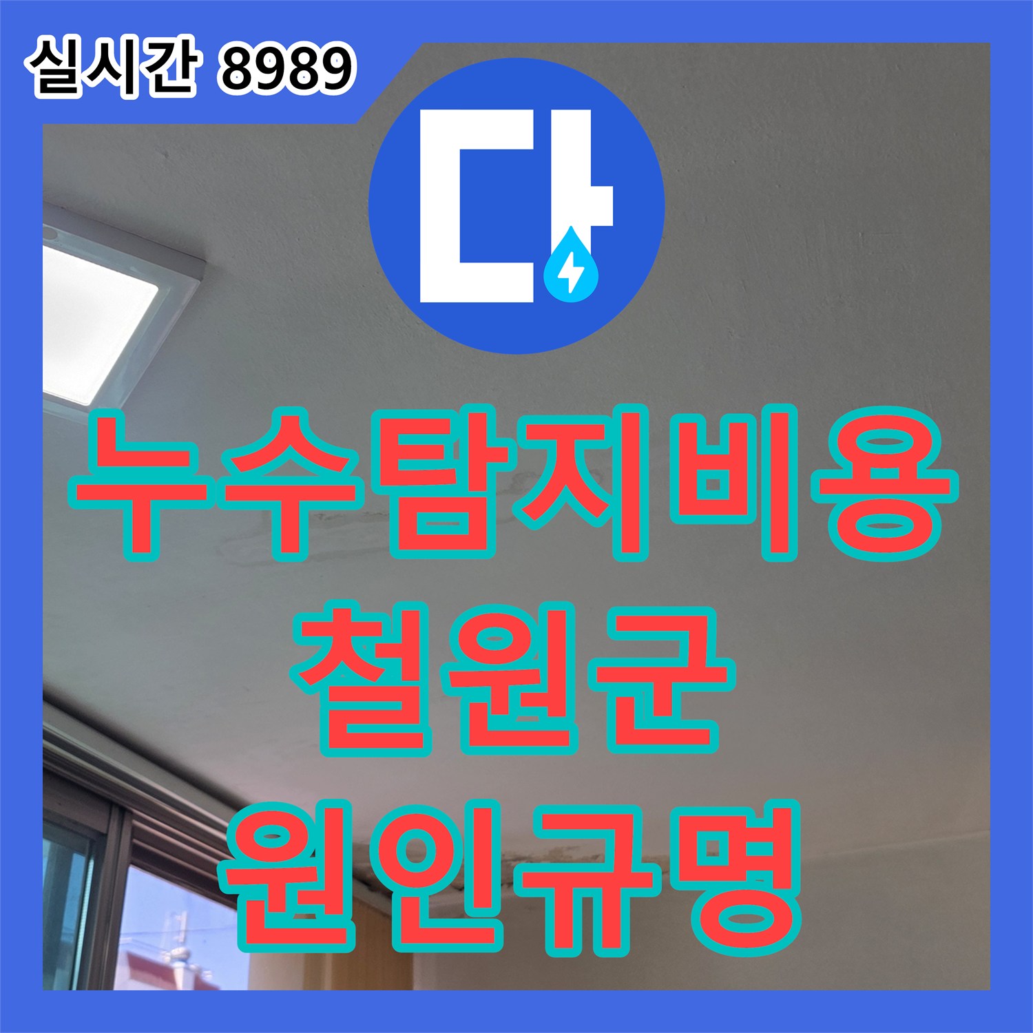 누수탐지비용 아랫집 천장의 습기와 곰팡이 원인 분석을 위한 배관 기밀 검사 강원특별자치도 철원군 서면 와수리