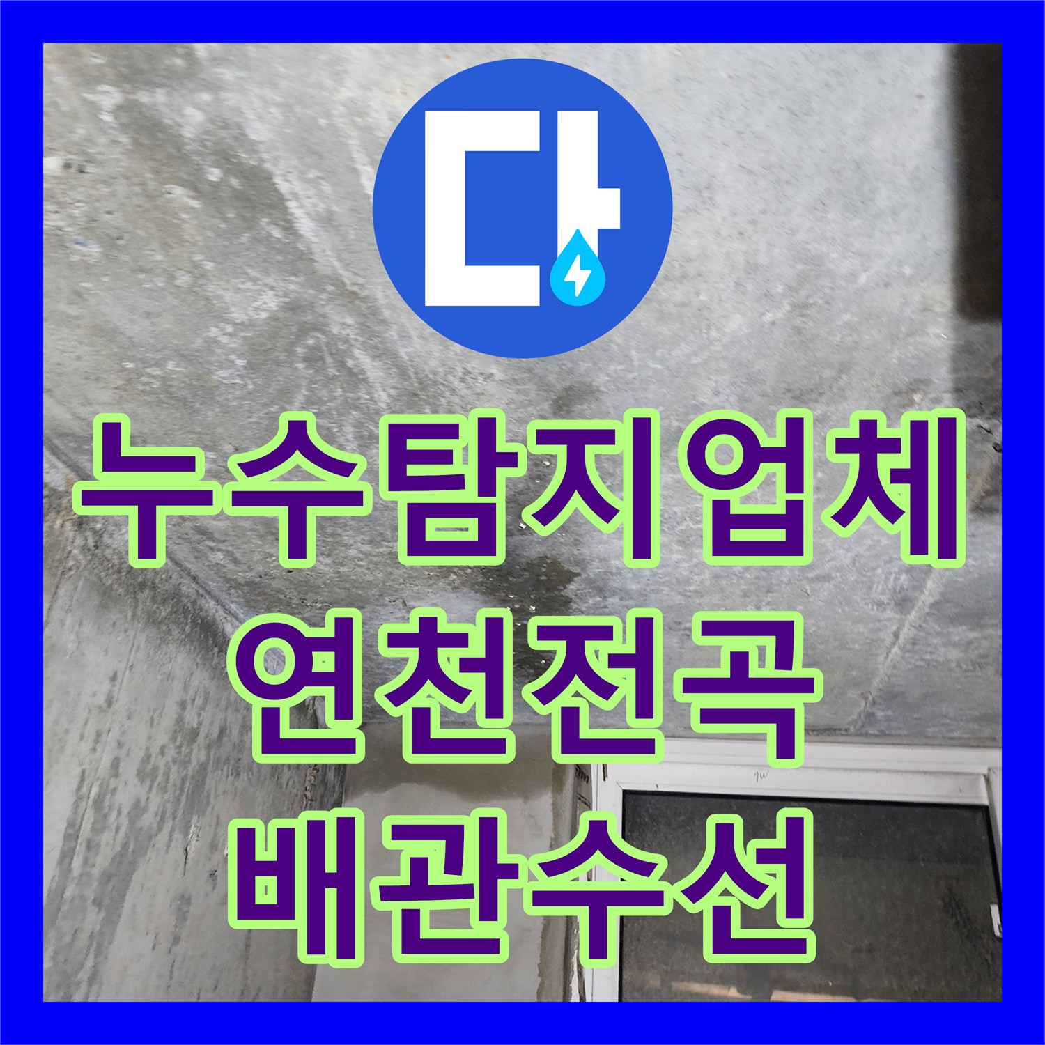 누수탐지업체 빌라 싱크대 앞 매립 관로 파손으로 인한 지하층 누수 수리 사례 경기 연천군 전곡읍