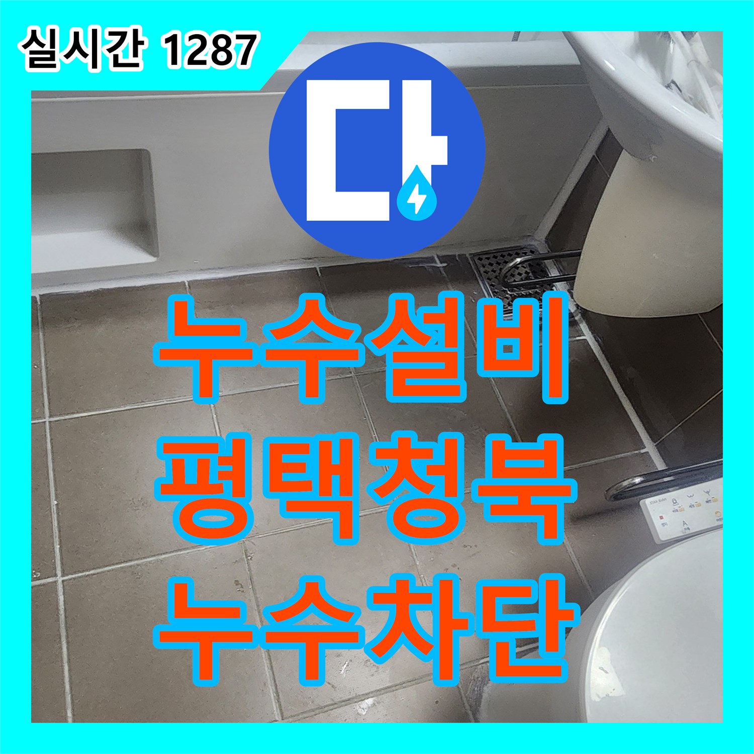 누수설비 화장실 배수구와 변기 하단 방수 보강으로 아래층 누수를 차단한 경기 평택시 청북읍 작업