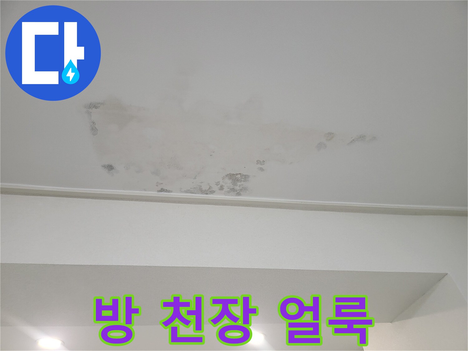 물샘-증상이-나타난-아파트-천장-부분